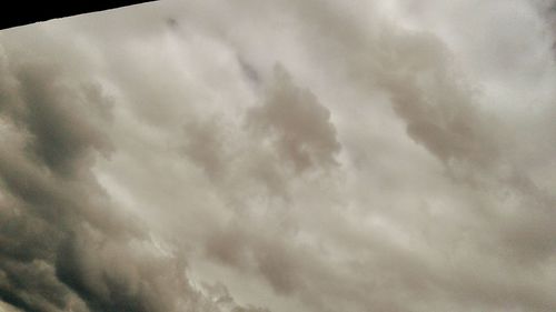 Low angle view of storm clouds in sky