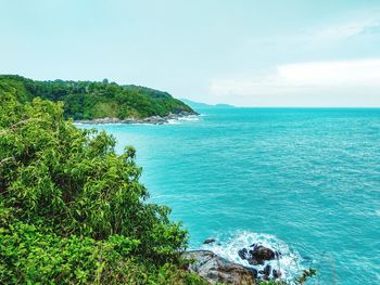 Scenic view of sea against sky