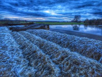 Scenic view of river against sky