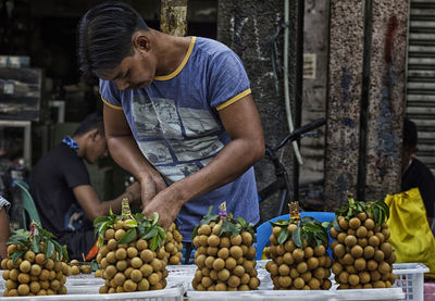 Full frame shot of food for sale at market stall