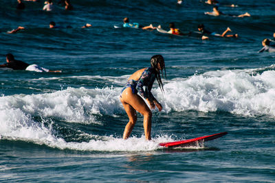 Woman in sea