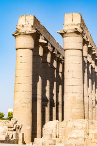 Stone pillars. temple of luxor.