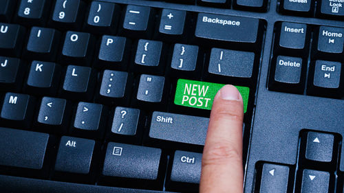 Close-up of computer keyboard