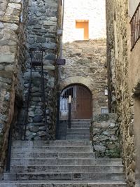 Stairs leading to built structure