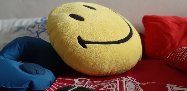 Close-up of stuffed toy on table at home