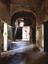 Interior of abandoned building