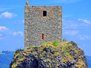 Low angle view of castle against sky