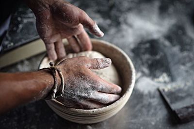 Close-up of man working