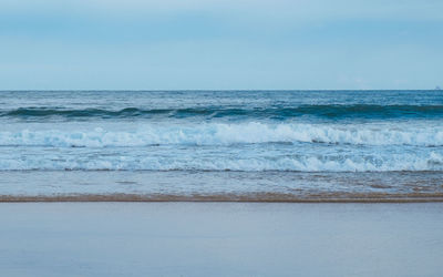 Close-up of blue sea against sky