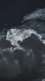 Aerial view of sky at night