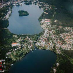 Aerial view of residential district in mallorca