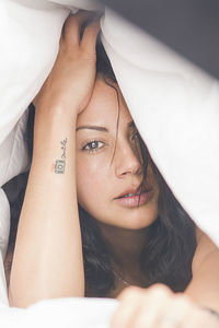 A selfportrait under the cover in quarantine