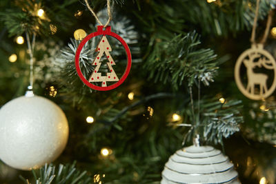 Close-up of christmas decorations