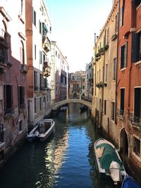 View of canal amidst buildings in city