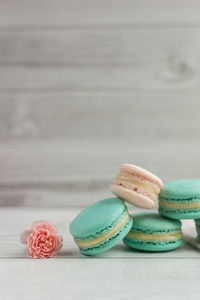 Close-up of candies on table