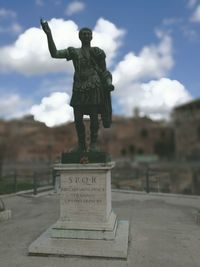 Close-up of statue against the sky