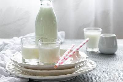 Close-up of drink in glass on table