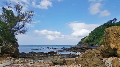 Scenic view of sea against sky