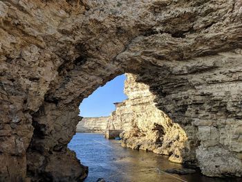 Rock formations in sea