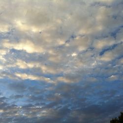 Low angle view of cloudy sky