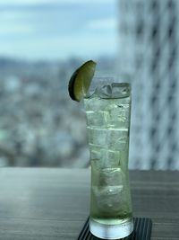 Close-up of drink on table