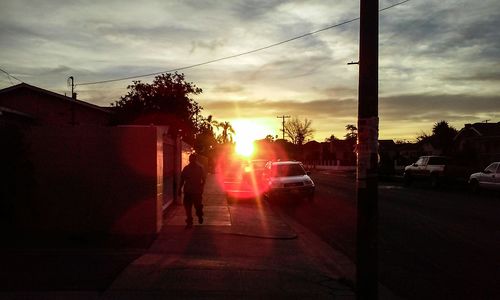 Road at sunset