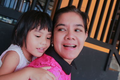 Portrait of happy friends