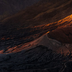 Aerial view of volcanic landscape