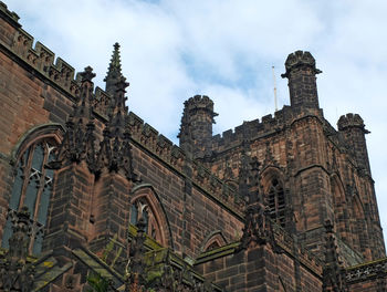 Low angle view of historical building against sky