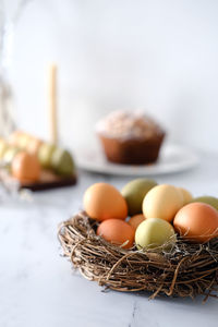Close-up of food on table