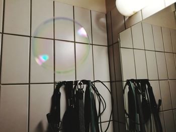 Close-up of illuminated hanging lights