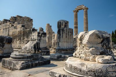 Magnificent ruins of the temple of apollo and oracle of didyma in turkey