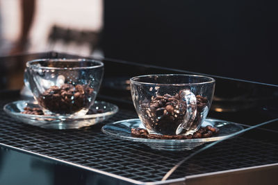 Close-up of coffee on table