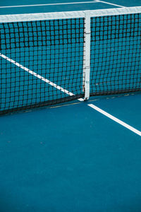 High angle view of tennis net