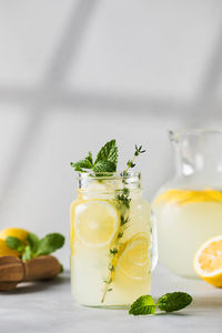 Close-up of drink on table