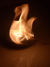 Close-up of burning candles