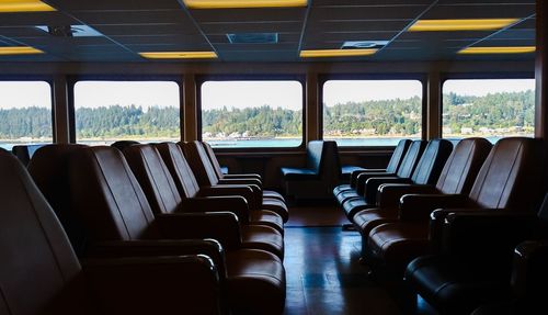 Empty seats in train