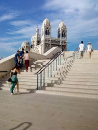 People walking on staircase