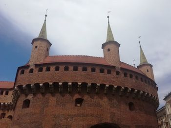 Low angle view of historical building against sky