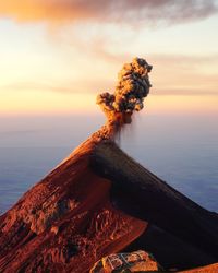 Majestic active volcano