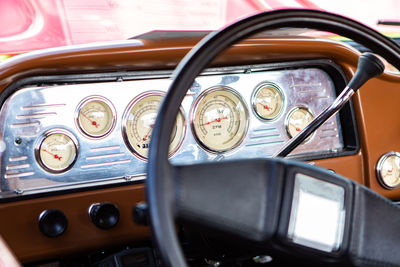 Close-up of vintage car