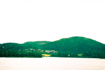 Scenic view of landscape against clear sky