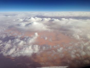 Aerial view of cloudy sky