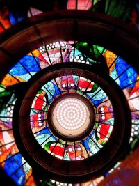 Low angle view of spiral staircase
