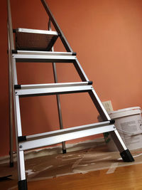 Low angle view of ladder on table at home