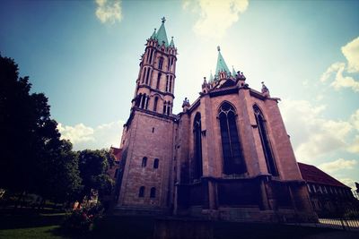 Low angle view of church against sky