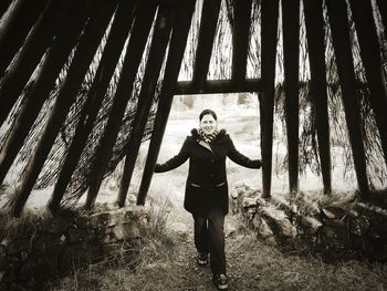 Woman standing in park