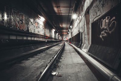 Illuminated underground walkway