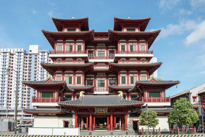 Low angle view of building against sky