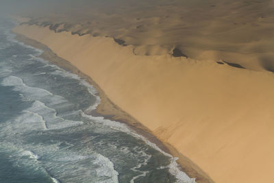 High angle view of sand dune